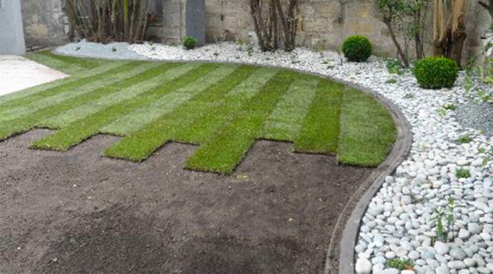 Pose de gazon en rouleau à Liège Parc Jardin Forêt
